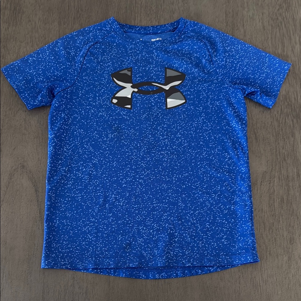 Under Armour Boys' Blue Performance Tee – Youth Large